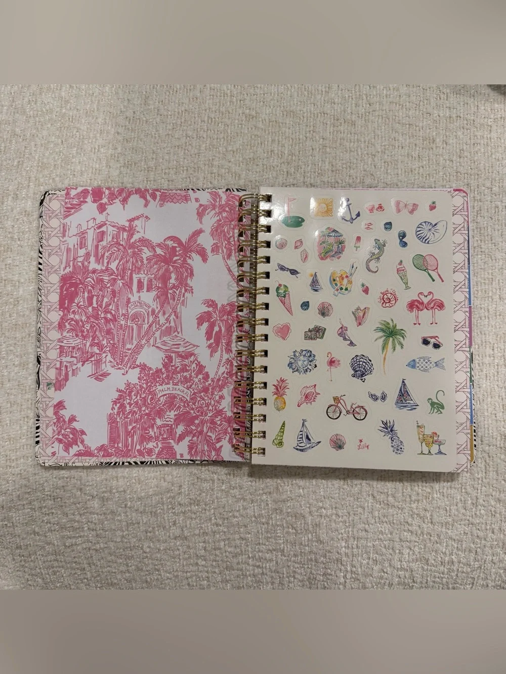 Lilly Pulitzer Black & White Zebra Large Planner Agenda w Gold Accents 2027 NEW